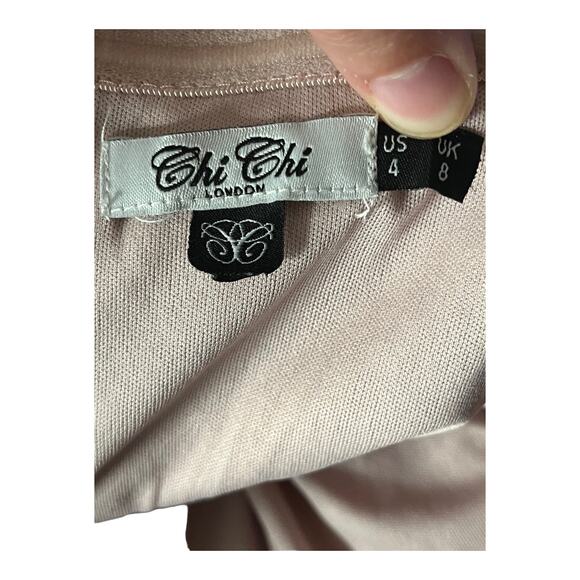 Chi Chi London dress Ramona lace mermaid pink size 4 - Picture 5 of 5